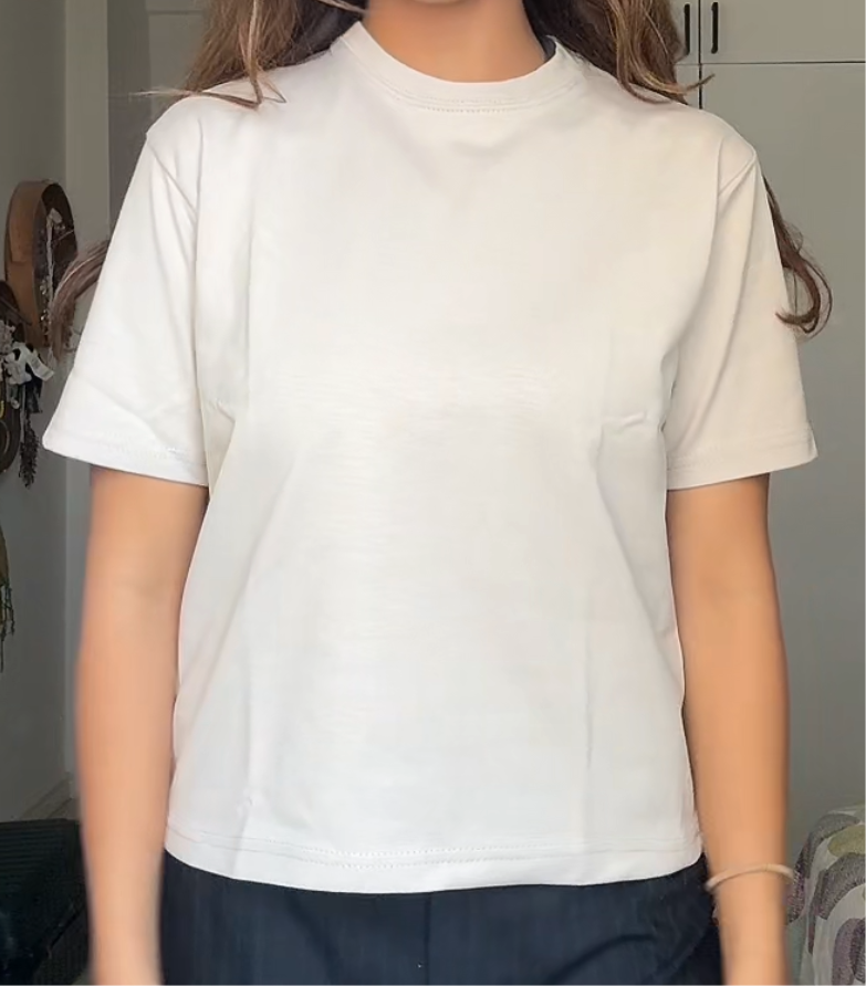 Light Grey Short sleeve basic Tshirt