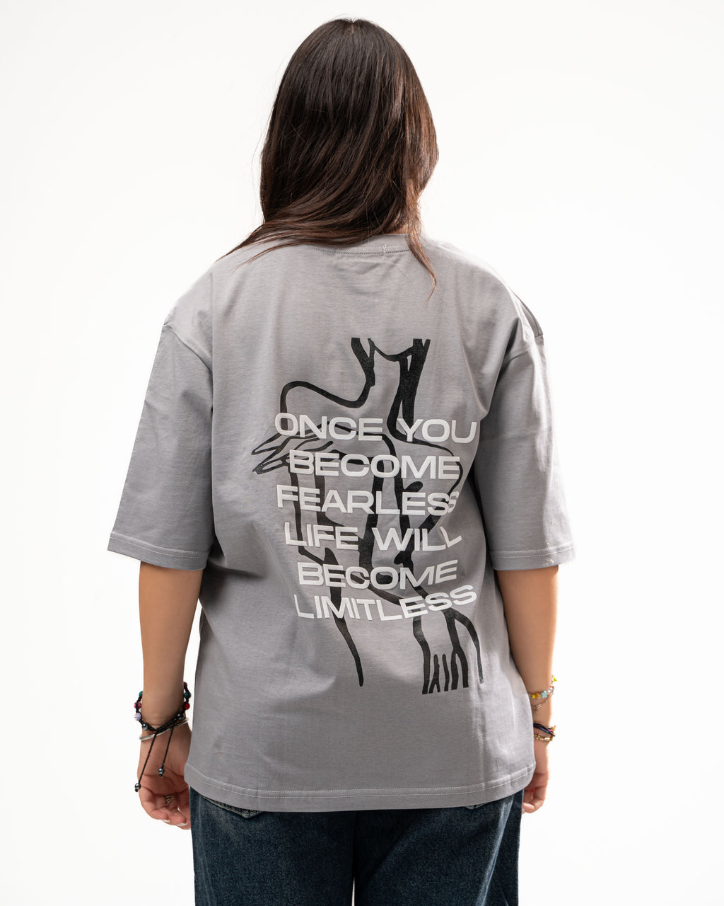 GREY FEARLESS T-SHIRT