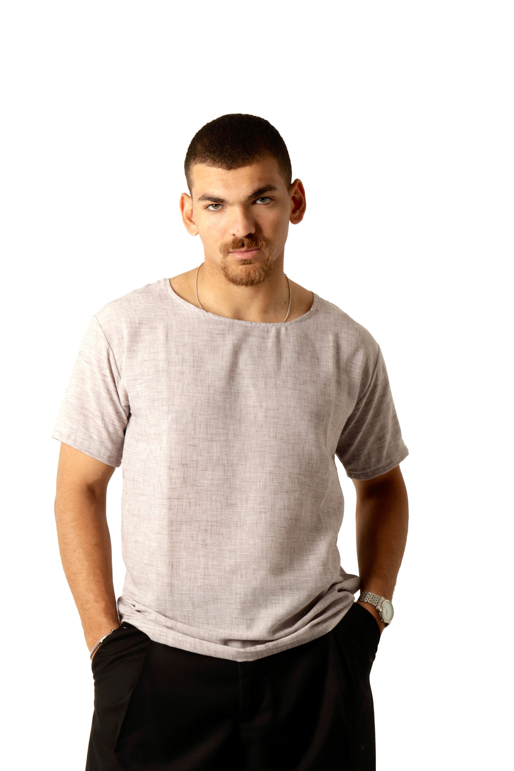 Frosted Plum Linen Tshirt