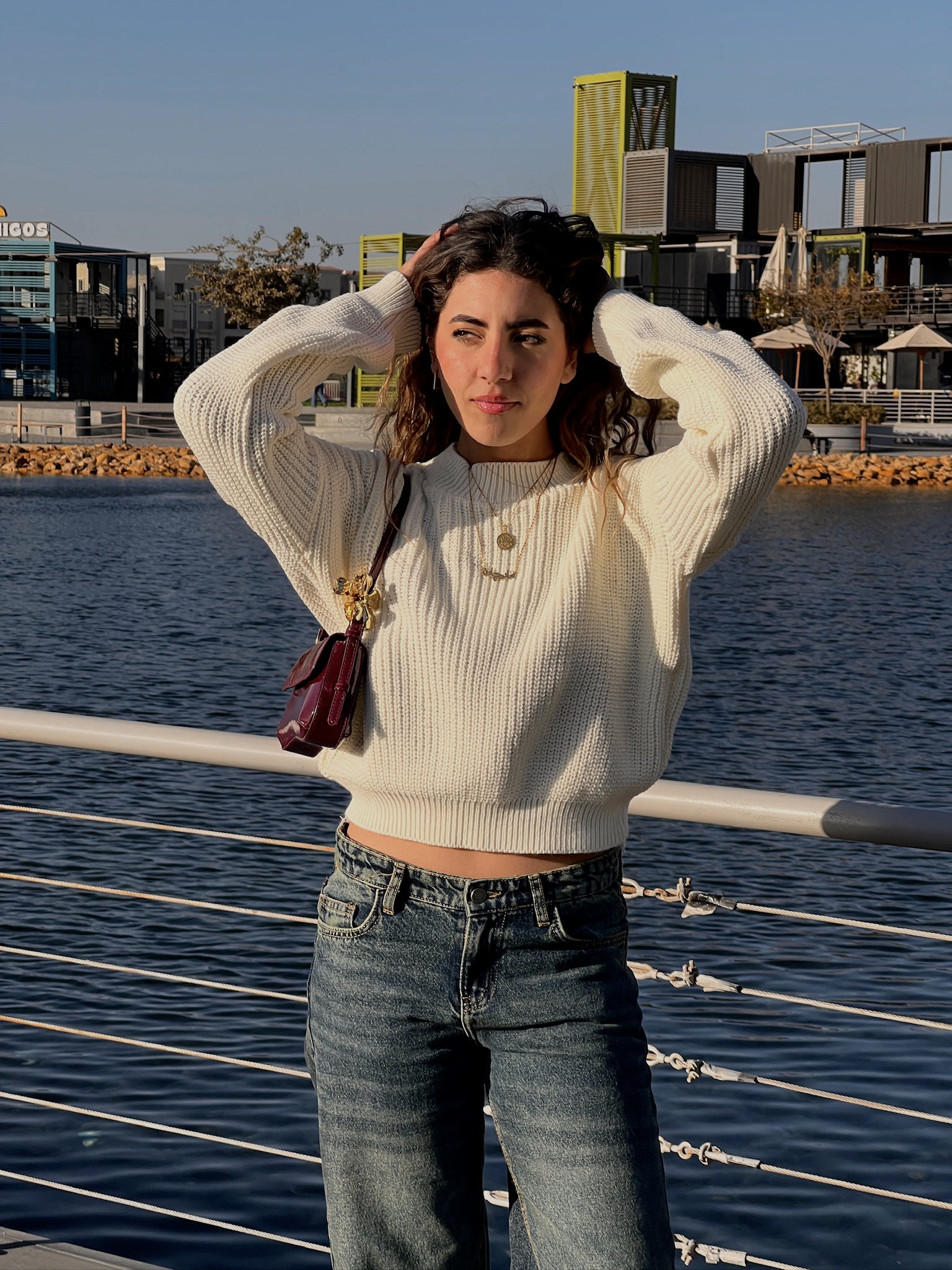 Off white knit sweater